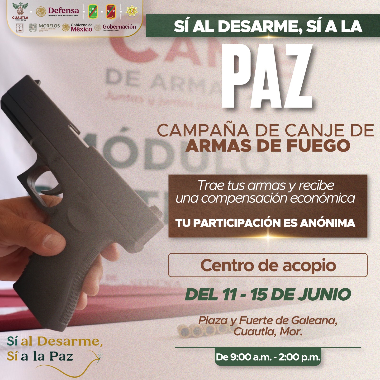 “SÍ AL DESARME, SÍ A LA PAZ”
